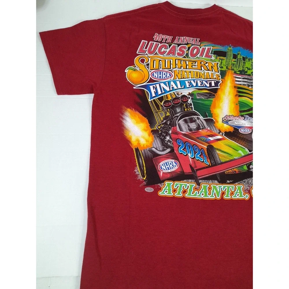 2021 Lucas Oil Southern Nationalsl T Shirt Sz M Racing Tee NHRA - Picture 5 of 10